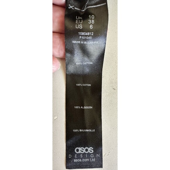 Asos Design Jumpsuit Womens Size 10 Black Flowy Wide Leg Pants Keyhole Back - Picture 11 of 13